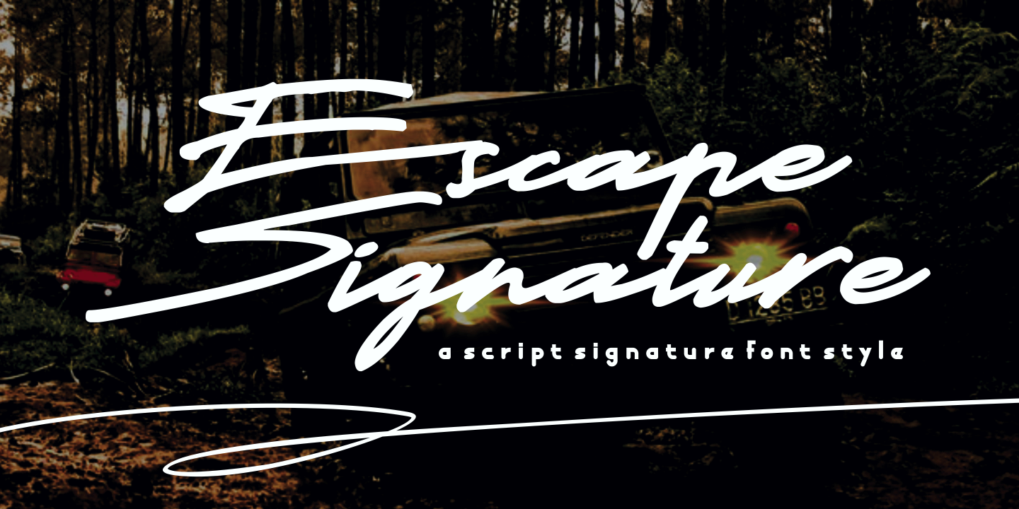 Пример шрифта Escape Signature